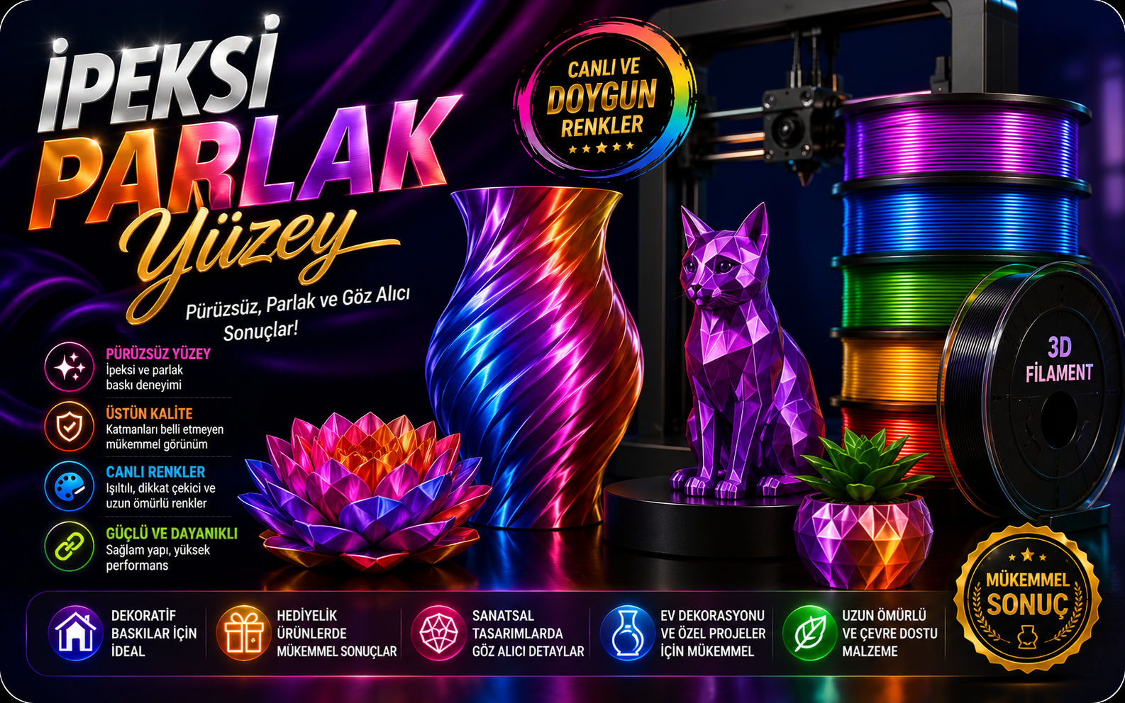 İpeksi Parlak Y&uuml;zey